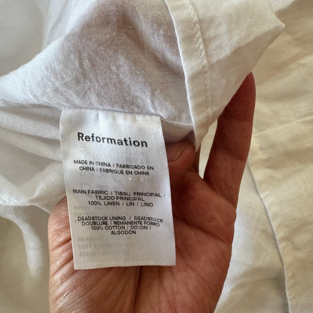 Reformation Louise Linen Two Piece Set 0 - Picture 9 of 13